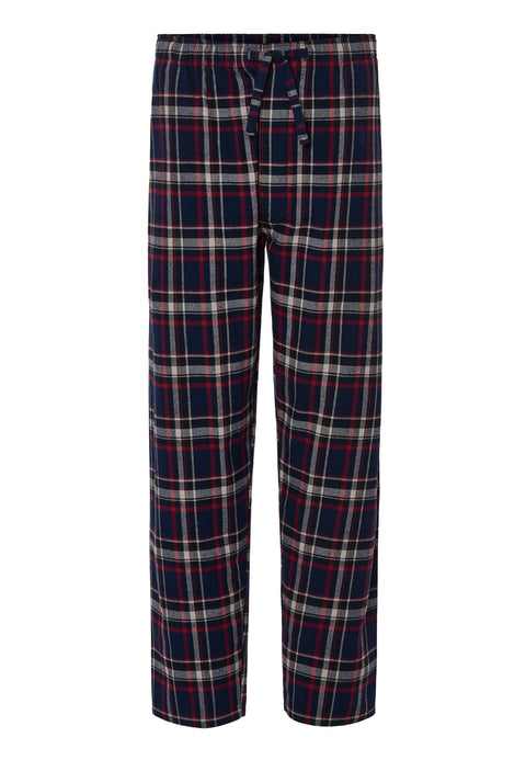 Pantalón Pijama Hombre Invierno Premium Algodón Franela Cuadros - Azul 8894_39 - 90619983 - https://www.elbuhonocturno.com/