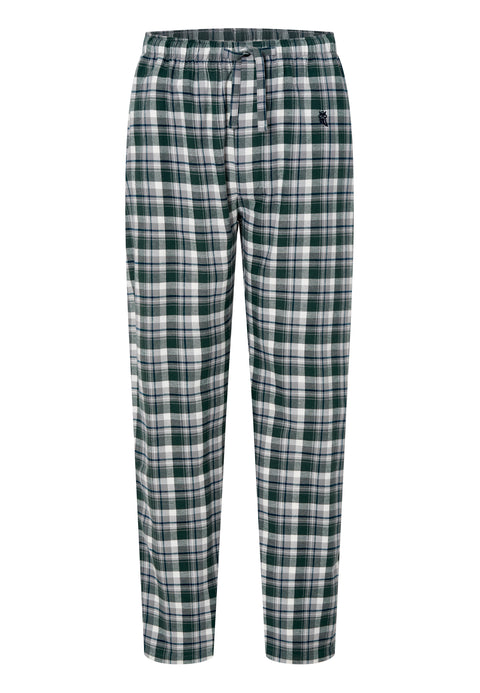 Pantalón Pijama Hombre Invierno Premium Algodón Franela Cuadros - Verde 8896_40 - 79993461 - https://www.elbuhonocturno.com/