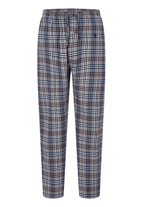 Pantalón Pijama Hombre Invierno Premium Algodón Franela Cuadros - Gris 8897_20 - 95023657 - https://www.elbuhonocturno.com/