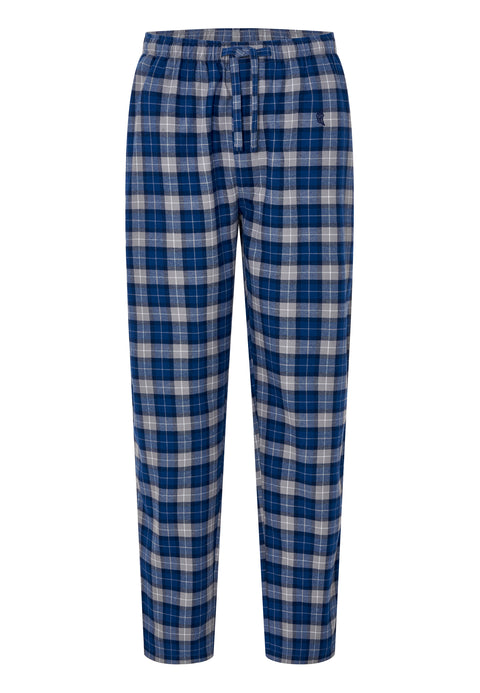 Pantalón Pijama Hombre Invierno Premium Algodón Franela Cuadros - Azul 8899_33 - 92905014 - https://www.elbuhonocturno.com/