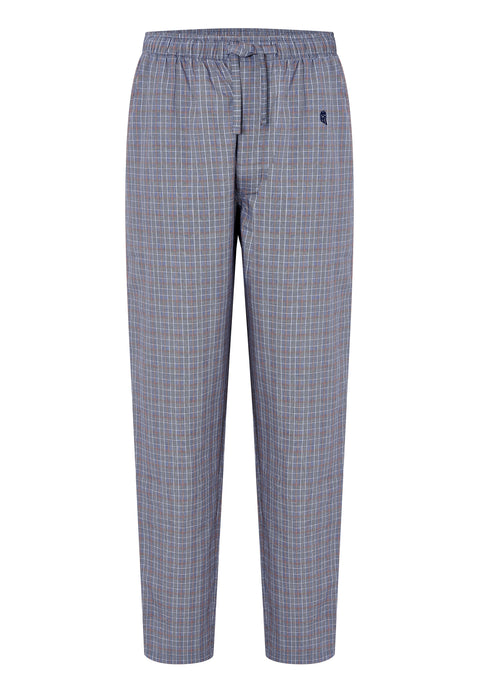 Pantalón Pijama Hombre Largo Algodón Popelín Cuadros - Gris 8919_22 - 31257787 - https://www.elbuhonocturno.com/