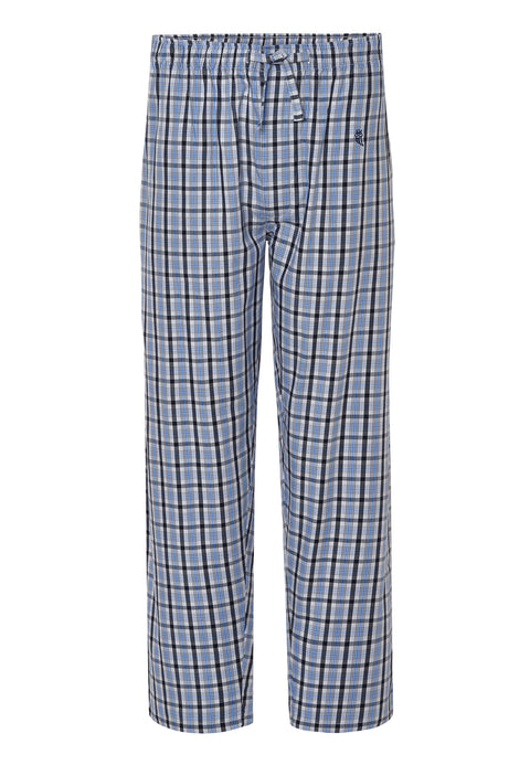 Pantalón Pijama Hombre Largo Algodón Popelín Cuadros - Azul 8922_39 - 16581871 - https://www.elbuhonocturno.com/