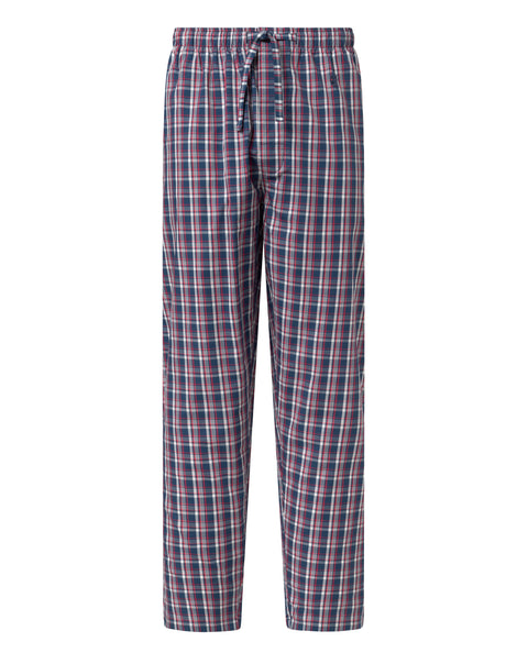 Pantalón Pijama Hombre Largo Algodón Popelín Cuadros - Rojo 8925_90