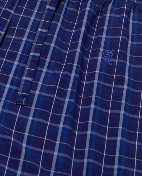 Pantalón Pijama Hombre Largo Algodón Popelín Cuadros - Azul 8926_38