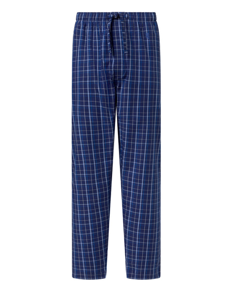 Pantalón Pijama Hombre Largo Algodón Popelín Cuadros - Azul 8926_38