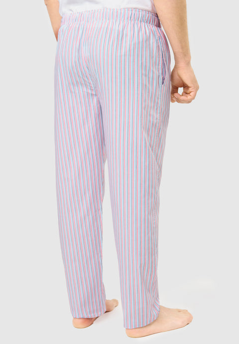 Pantalón Pijama Hombre Largo Algodón Popelín Rayas - Blanco 8939_01 - 41856954 - https://www.elbuhonocturno.com/