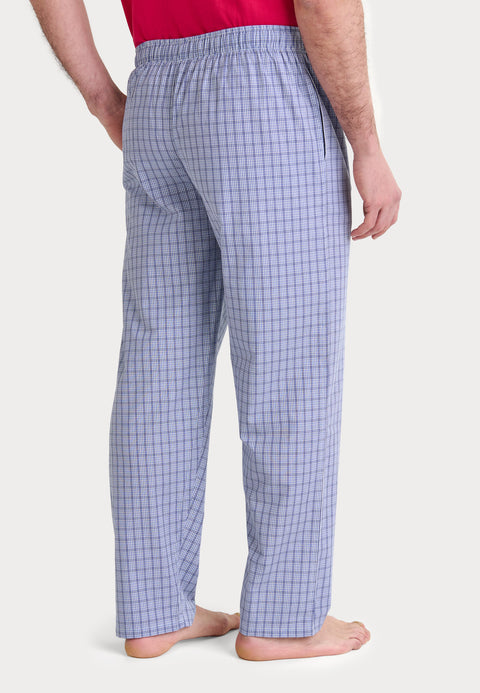 Pantalón Pijama Hombre Largo Algodón Popelín Cuadros - Azul 8942_37 - 38555292 - https://www.elbuhonocturno.com/