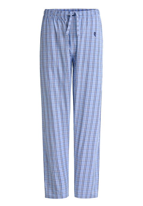 Pantalón Pijama Hombre Largo Algodón Popelín Cuadros - Azul 8943_36 - 99610389 - https://www.elbuhonocturno.com/
