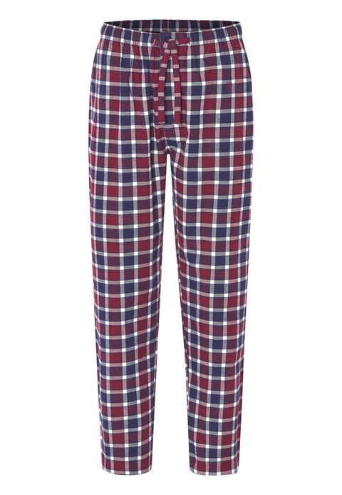 Pantalón Pijama Largo Invierno Hombre Franela Cuadros - Rojo 8815_90