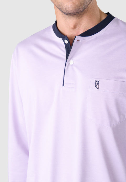 Pijama Hombre Largo Premium Tapeta Punto Piqué - Rosa 5104_91 - 52044811 - https://www.elbuhonocturno.com/