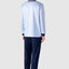 Pijama Hombre Largo Premium Tapeta Punto Piqué - Azul 5103_36