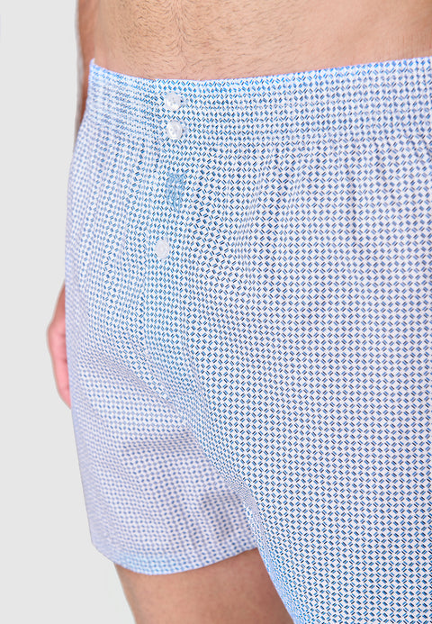 Calzoncillo Bóxer Hombre Algodón Tela Cuadros - Azul 6310_33 - 82160760 - https://www.elbuhonocturno.com/