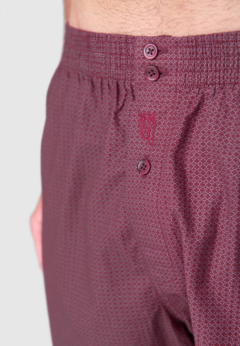 Calzoncillo Bóxer Hombre Algodón Tela Cuadros - Rojo 6311_90 - 61777011 - https://www.elbuhonocturno.com/
