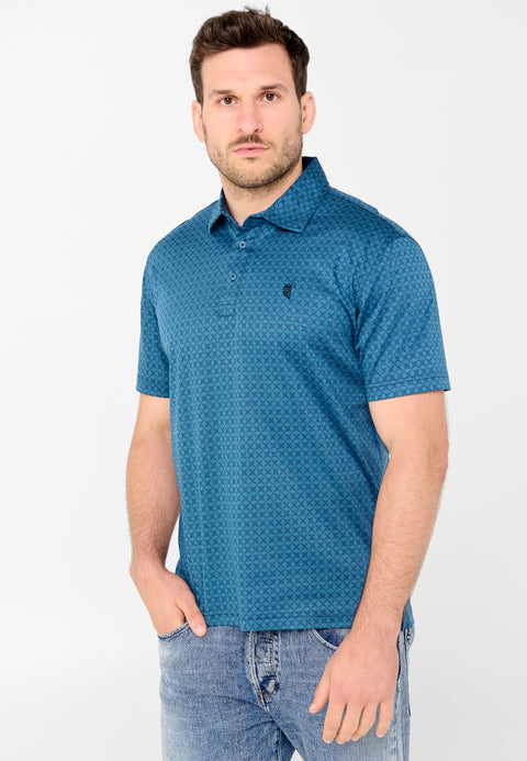 Polo Hombre Manga Corta Premium Algodón Geométrico - Verde 0007_40 - 9248390 - https://www.elbuhonocturno.com/