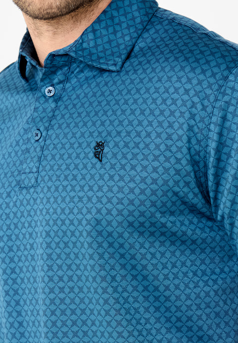 Polo Hombre Manga Corta Premium Algodón Geométrico - Verde 0007_40 - 4447483 - https://www.elbuhonocturno.com/