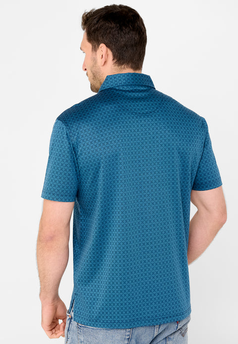 Polo Hombre Manga Corta Premium Algodón Geométrico - Verde 0007_40 - 25768995 - https://www.elbuhonocturno.com/