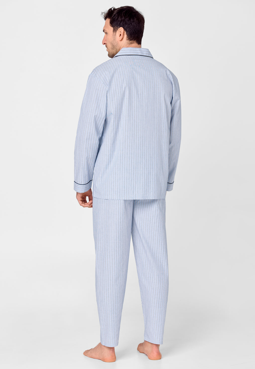 Buy Men's Pyjamas Long Blue Woven Pajamas 1531 El Búho Nocturno