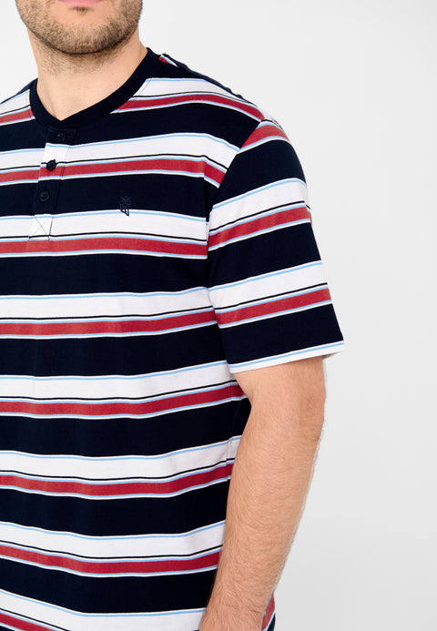 Pijama Hombre Verano Corto Tapeta Algodón Punto Rayas - Rojo 3034_94 - 935377 - https://www.elbuhonocturno.com/
