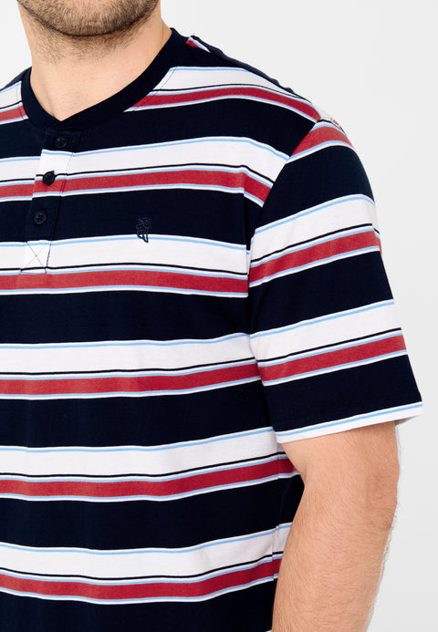 Pijama Hombre Verano Corto Tapeta Algodón Punto Rayas - Rojo 3034_94 - 28775756 - https://www.elbuhonocturno.com/