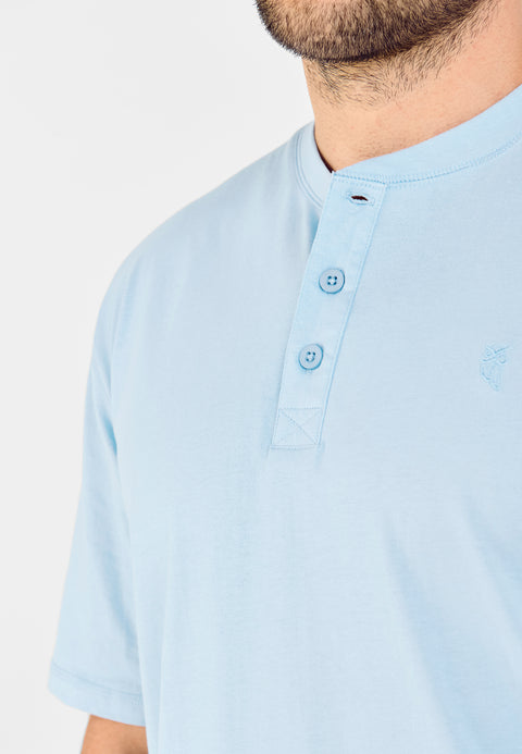 Pijama Hombre Verano Corto Tapeta Algodón Punto Liso Tela Estampado - Azul 3607_30 - 63551447 - https://www.elbuhonocturno.com/