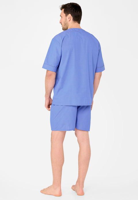 Pijama Hombre Verano Corto Judo Popelín Fil À Fil - Azul 4515_36 - 66911943 - https://www.elbuhonocturno.com/