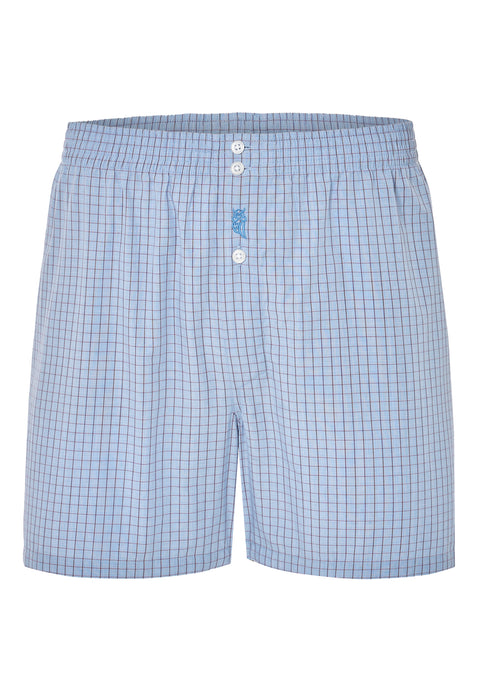 Calzoncillo Bóxer Hombre Premium Tela Cuadros - Azul 6104_30 - 90085277 - https://www.elbuhonocturno.com/