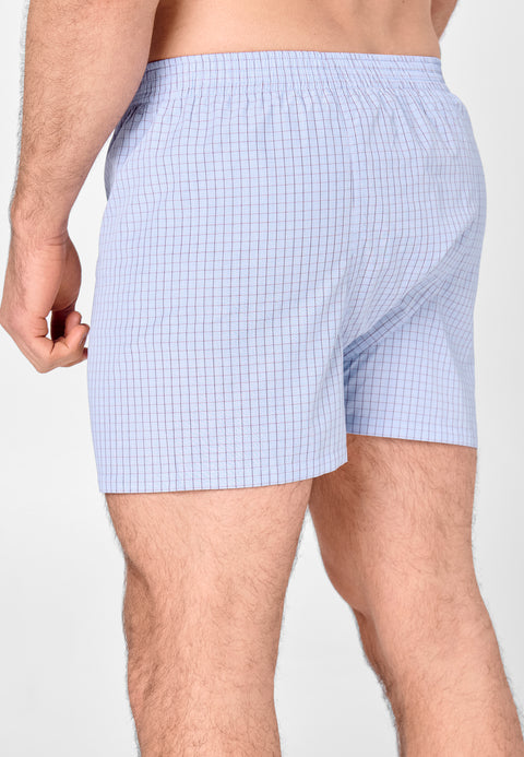Calzoncillo Bóxer Hombre Premium Tela Cuadros - Azul 6104_30 - 10646812 - https://www.elbuhonocturno.com/