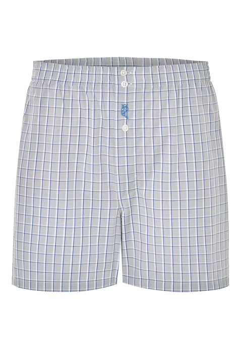 Calzoncillo Bóxer Hombre Algodón Tela Cuadros - Gris 6930_20 - 99500781 - https://www.elbuhonocturno.com/