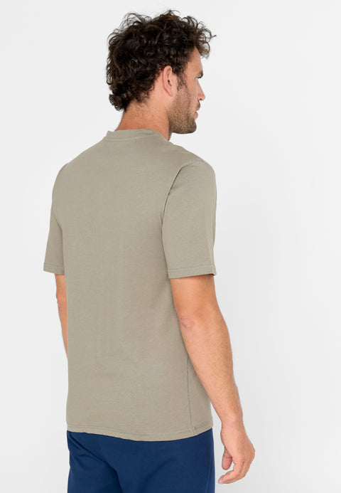Camiseta Pijama Hombre Manga Corta Tapeta Algodón Lisa - Verde 7607_40 - 45831896 - https://www.elbuhonocturno.com/