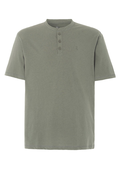 Camiseta Pijama Hombre Manga Corta Tapeta Algodón Lisa - Verde 7607_40 - 10374265 - https://www.elbuhonocturno.com/