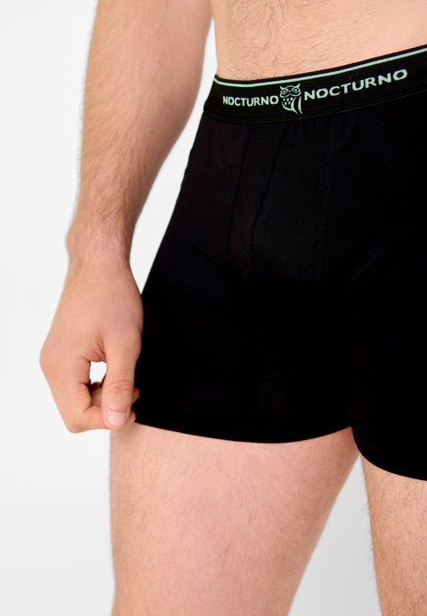 Pack Bóxer Algodón Punto Liso Blanco/Negro - Blanco 7700_66 - 64066735 - https://www.elbuhonocturno.com/