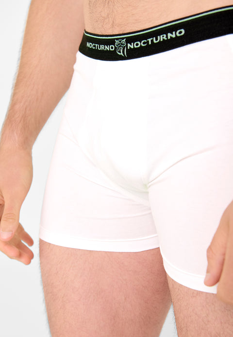 Pack Bóxer Algodón Punto Liso Blanco/Negro - Blanco 7700_66 - 68359697 - https://www.elbuhonocturno.com/