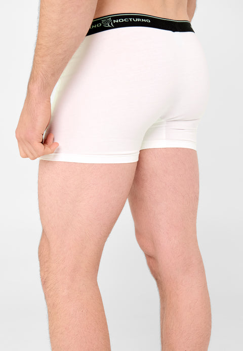 Pack Bóxer Algodón Punto Liso Blanco/Negro - Blanco 7700_66 - 77243197 - https://www.elbuhonocturno.com/
