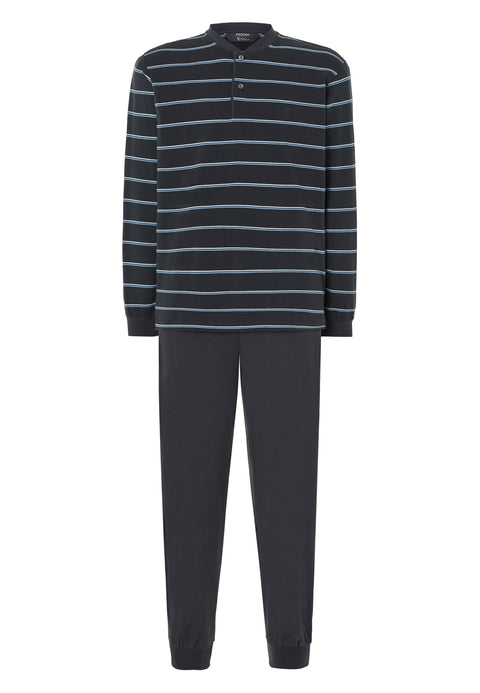 Pijama Hombre Invierno Premium Tapeta Algodón Punto - Gris 55025_22 - 32889951 - https://www.elbuhonocturno.com/