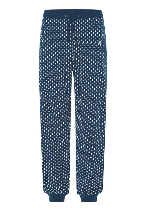 Pantalón Pijama Hombre Largo Algodón Punto Cuadros - Azul 8509_36 - 47871811 - https://www.elbuhonocturno.com/