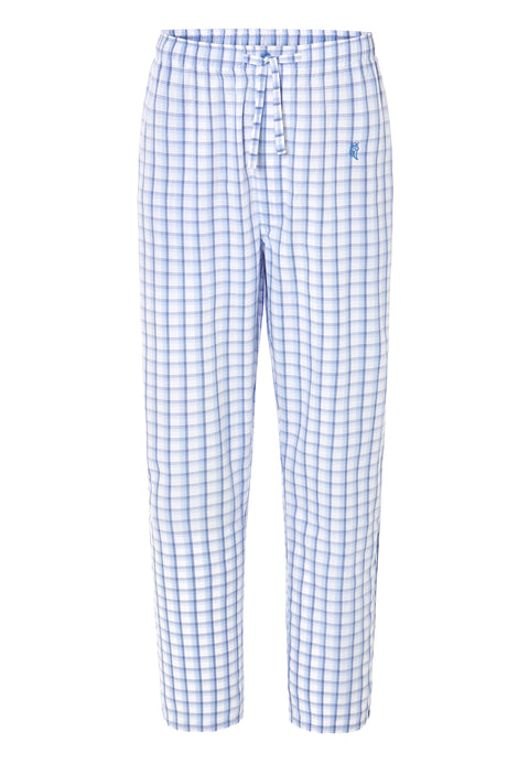 Pantalón Pijama Hombre Largo Popelín Cuadros - Azul 8981_30 - 99968149 - https://www.elbuhonocturno.com/