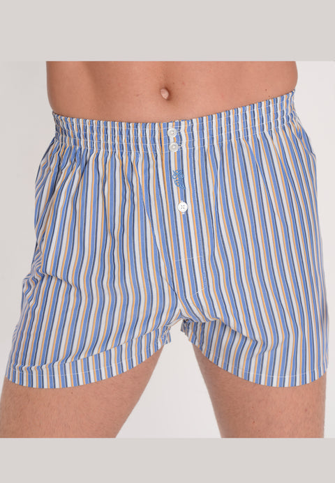 Calzoncillos Bóxer Hombre Bambú Rayas Premium The Gentlemen's Choice Naranja