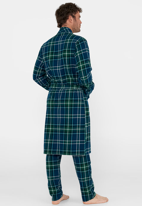 Bata Hombre Franela Invierno Verde 0801 | El Búho Nocturno - 56976639 - https://www.elbuhonocturno.com/