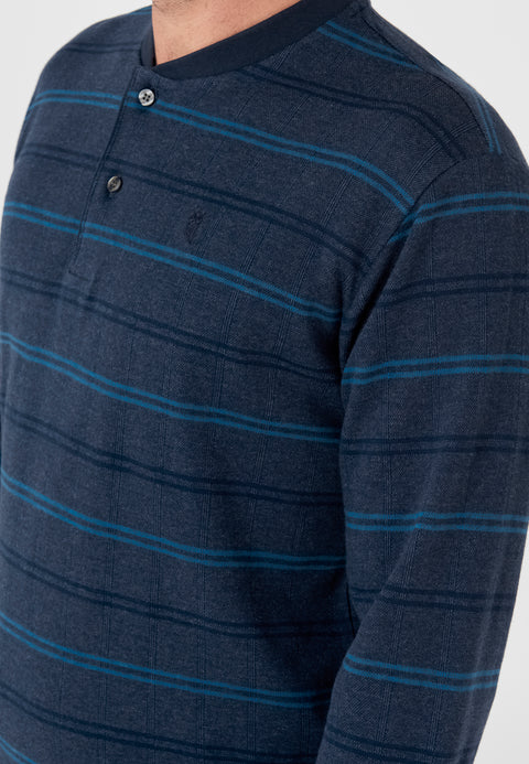 Pijama Hombre Largo Premium Punto Jacquard Hecho En Portugal - El Búho Nocturno