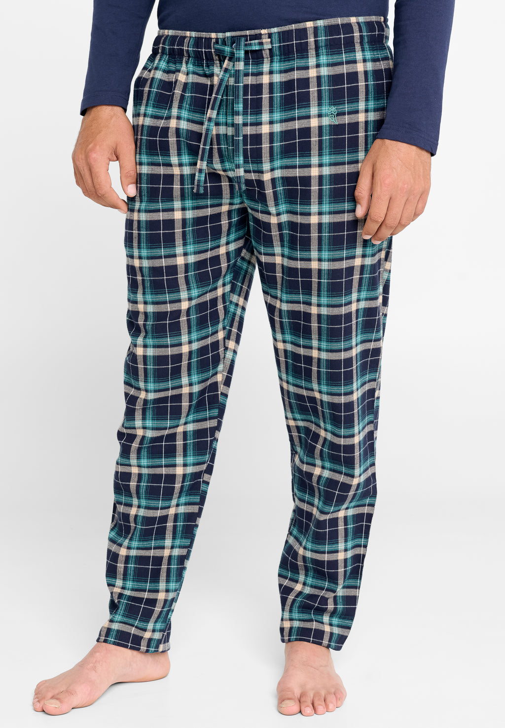 ▷ Pantalón Pijama Hombre Largo Premium Franela, Rojo Marino