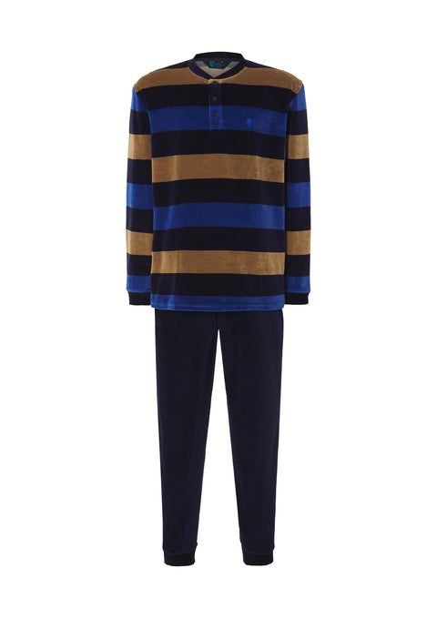 Pijama Hombre Largo Velour Invierno 5731 | El Búho Nocturno - 9194825 - https://www.elbuhonocturno.com/