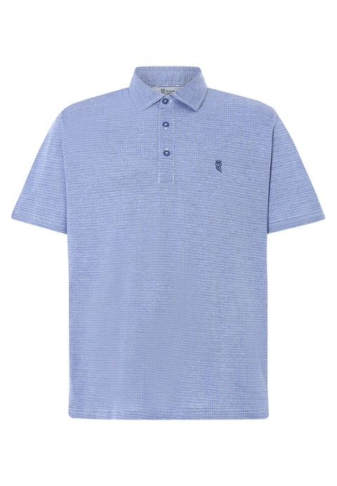 Polo Hombre Manga Corta Premium Algodón Geométrico - Azul 0008_33 - 35573277 - https://www.elbuhonocturno.com/