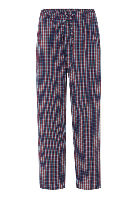 Pantalón Pijama Hombre Largo Algodón Popelín Cuadros - Rojo 8910_94 - 43016292 - https://www.elbuhonocturno.com/