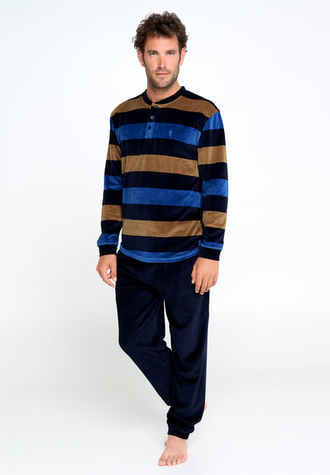 Pijama Hombre Largo Velour Invierno 5731 | El Búho Nocturno - 33538909 - https://www.elbuhonocturno.com/
