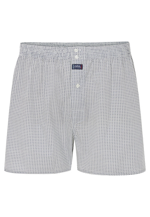 Calzoncillos Bóxer Hombre Popelín Estampado Blanco