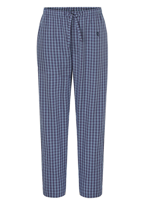 Pantalón Pijama Hombre Largo Algodón Popelín Cuadros - Rojo 8977_90 - 76046172 - https://www.elbuhonocturno.com/