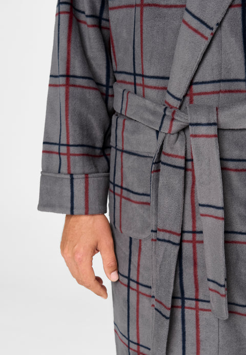 Bata Hombre Invierno Premium Forro Polar Estampado - Gris 0602_20 - 96000776 - https://www.elbuhonocturno.com/