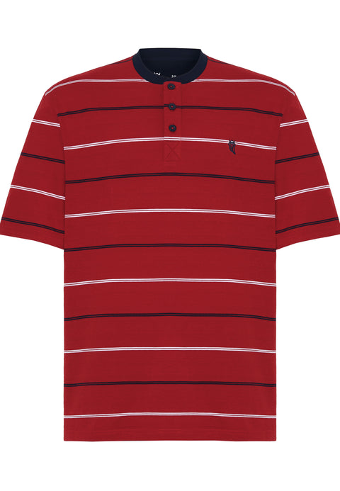 Pijama Hombre Verano Corto Tapeta Algodón Punto Rayas - Rojo 3562_94 - 50461604 - https://www.elbuhonocturno.com/