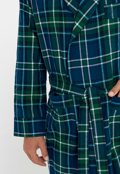 Bata Hombre Franela Invierno Verde 0801 | El Búho Nocturno - 67091736 - https://www.elbuhonocturno.com/