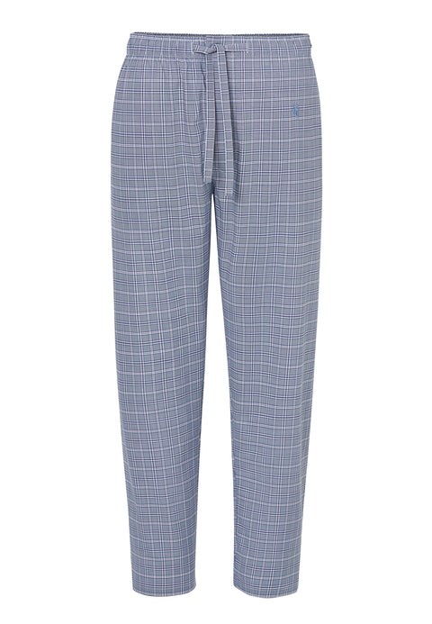 Pantalón Pijama Hombre Largo Algodón Popelín Cuadros - Azul 8976_36 - 14565396 - https://www.elbuhonocturno.com/